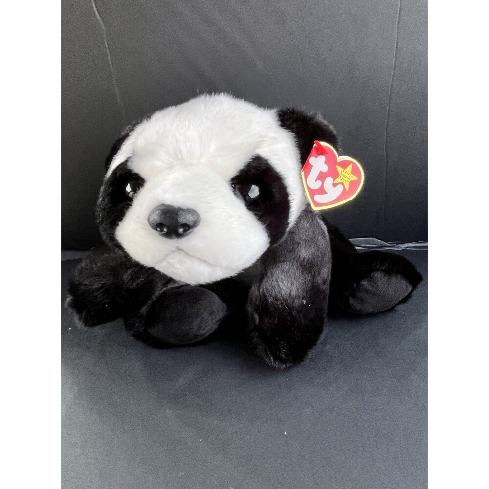 Ty Original Beanie Buddy Peking Panda 1998 Stuffed Animal Toy Plush With TY Tag